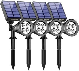 URPOWER Solar Lights Outdoor, 2-in-1 Waterproof Adjustable Solar Spotlights Outdoor Wall Light, Dusk-to-Dawn Solar Powered Landscape Lights for Backyard/Garden/Pathway/Pool/Porch (4Pack, Cool White)