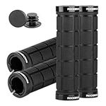 ROCKBROS 4Pcs(2 Pairs) Bike Handlebar Grips Double Lock On Bike Grips Comfortable Anti-Slip Bicycle Handlebar Grips for Mountain Bike BMX Bike Scooter Beach Cruiser, Folding Bike