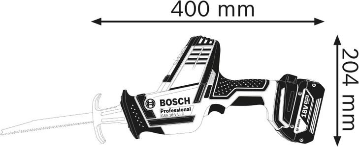 Bosch Professional 18V Cordless Reciprocating Saw – Compact, 3 Blades, L-BOXX