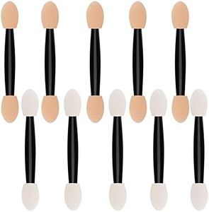 Cepillo de sombra de ojos, 10 piezas aplicador sombra de ojos de doble extremo, cepillo maquillaje esponja, herramienta maquillaje belleza para maquillaje, Adecuado para Maquillaje de Damas y Niñas