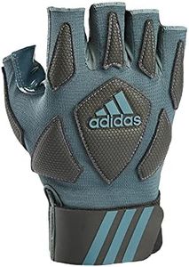 adidas Scorch Destroy 2 Lineman Adult Gloves, Half Finger, Grey/Black, XX-Large