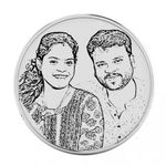 Photo Engraved Silver Coin - (10 Grams - 999 Pure Silver) | | Customized Silver Coin for valentine's day Gift, Anniversary Gift, Birthday Gift, Retirement Gift, Festive Gift