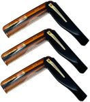 G.B.S Handmade Folding Comb for Men and Women, FCT, Pack of 3