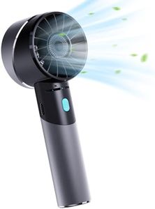 Lepwings Handventilator, Mini Ventilator USB aufladbar mit 4 Geschwindigkeiten, 16 Stunden lange Arbeitszeit, Klein tragbarer Ventilator für Reisen, Büro, Zuhause, Draußen - Dunkelgrau