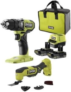 Perceuse-visseuse à percussion RYOBI 18V One+ Brushless - 2 Batteries 2,0Ah - Chargeur - Multitool OFFERT