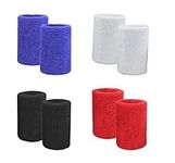 4 Pairs of Cotton Terry Cloth Wrist