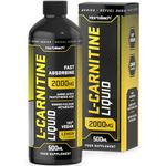 L Carnitine Liquid 2000mg | 500ml | Lemon Flavour | High Strength Fast Absorbing Amino Acid with Vitamin B5 | Vegan | by Horbaach