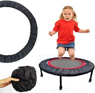Trampoline Spring Cover, 38 Inch Mini Trampoline Cover, 600D Oxford Cloth 3 Layer Shock Absorbent Trampoline Replacement Pad, Waterproof Trampoline Pad for Small Trampoline (Black - 38 Inch)