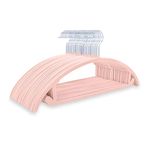 MIZGI Premium Velvet Hangers (Pack of 30) Heavyduty- Non Slip No Shoulder Bump Suit Hangers - Chrome Hooks,Space Saving Clothes Hangers,Rounded Hangers for Coat,Sweater,Jackets,Pants,Shirts
