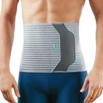 OPPO 2360 Abdominal Binder - Breathable Postpartum Postoperative Wrap - Compression Wrap for Men and Women (Gray, Small)