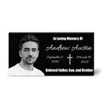 Memorial Plaques for Outdoors Personalized Tiny Headstone Small Grave Stone, Little Tombstones, Memory Plaques for Loved Ones Lost, Burial Plaques for Humans Photo Grave Marker