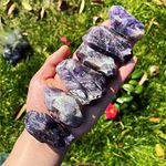 Simurg Amethyst Stone 1lb ''A'' Grade Dark Amethyst Rough Crystal for Cabbing, Tumbling, Cutting, Lapidary, Polishing, Reiki Crytsal Healing