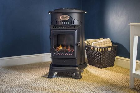 Calor Provence 3kW Portable Flueless Gas Stove Heater – Matt Black