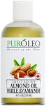 PUROLEO Sweet Almond Oil 8 Fl Oz/236 ML (Packed In Canada) Pure Almond Oil for Skin, Hair, & Body | Organic Carrier Oil & Body Oils For Women | Almond Butter Hair Oil, Body Oil, Baby Oil, Massage Oil huiles essentielles Amande Douce Huile Massage