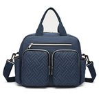 Kono Baby Changing Bag Weekender Travel Nappy Tote for Mom and Dad Convertible Messenger with Insulated Pockets (Medium Bag Navy)