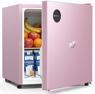 Upstreman 1.5 Cu.Ft All-Refrigerator Mini Fridge, Single Door Small Refrigerator, Dorm Fridge with 7 Adjustable Thermostat, Compact Refrigerator for Office, Bedroom or Dorm, Pink-CR16