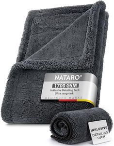 NATARO® MEGA Dry it Chiffon de séchage XXL pour voiture, 1700 g/m², 50 x 80 cm, absorption maximale, chiffon en microfibre doux, non pelucheux, très grande absorption d'eau, anti-rayures (pour moto