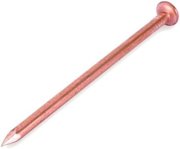 BHTOP 3.5 Inch Copper Nails Pack of 24 - Pure Copper Nail, Solid Reliable Used for Trees, Stumps, Landscaping, and Hobbies