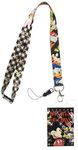 Disney Women's Mickey and Friends Lanyard Identification Case, Jet Black, Standard