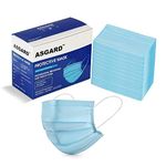 ASGARD Melt-Blown Fabric Disposable Face Mask with Nose Clip (Blue, Pack of 100) for Unisex