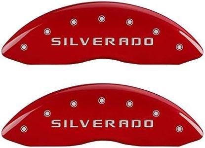 MGP Caliper Covers - Brake Caliper Covers 2014-2018 Chevrolet Silverado 1500 - Front and Rear Set - Red
