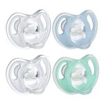 Tommee Tippee Ultra-Light Silicone Baby Pacifier, Boy - 0-6m, 4pk