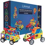 Limmys Magnetic Building Blocks – Unique Travel Series Construction Toys for Boys and Girls – STEM Educational Magnet Toy – Magnet Tiles