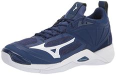 Mizuno Women's Wave Momentum 2 Volleyball Shoe, Navy/White, 8 UK