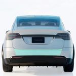 Trunk Rear Bumper 10mil PPF for Tesla Model X 2016- Apr 2023 Clear Paint Protection Film Shield Guard, Self Healing No Fade Premium Cover, with Parking Sensor Cutouts