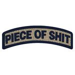 EmbTao Piece of Shit Tactical Patch Embroidered Badge Biker Applique Fastener Hook and Loop Emblem, Multitan