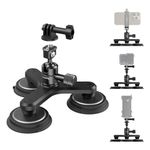 SMALLRIG 2-in-1 Triple Magnetic Suction Cup Mount for Gopro, Car Camera Mount Outside for Action Cameras, with Anti Deflection Pin Ball Head 4468