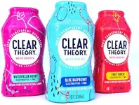 Clear Theory Water Flavoring Drops, Electrolytes Drink Mix, Water Enhancer Liquid, Flavored Hydration for Kids, Vegan, Gluten Free, Low Calories, Stevia, Variety Pack, 3 Pack, 1.62 Fl Oz Bottles