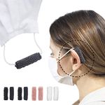 HTGT Ear Savers for Masks Earloop Covers Protectors Strap Extender Guard Protection - Cotten Mask Ear Cushions Saver Anti Pain Adjustable Reusable Retainer for Women Glasses Sunglasses 4 Pair