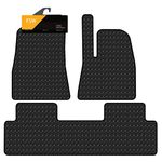 FSW - Tailored Mats - Fits TESLA 3 RHD 2017-2020- HEAVY DUTY 3mm Rubber Matting - Anti Slip Mat - Waterproof, Non Slip Car Floor Mat, with Anti Slip Backing - 3 Rubber Floor Mat Set