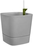 elho Greensense Aqua Care Square 38 - Self Watering Plant Pot for Indoor & Outdoor - 100% recycled plastic - Ø 38.0 x H 38.9 cm - Grey/Light Concrete