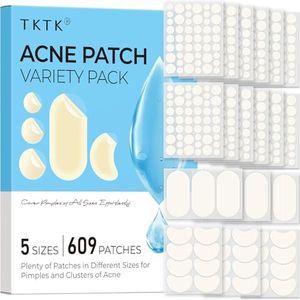 TKTK 609 Count Pimple Patches for Face, Hydrocolloid Acne Cover Patch Bulk