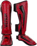 Venum Elite Shin Guards-Red/Camo - M