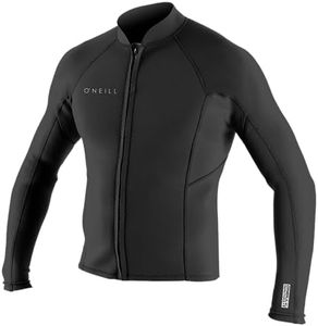 O'Neill Men's Reactor-2 1.5mm Front Zip Long Sleeve Jacket, Black, Large