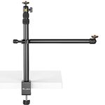 Desk Camera Mount, ULANZI LS02 Table Mount with Boom Arm, Camera Desk Mount 17.3-41.3 in (44cm-105cm), C Clamp Mount with ¼-inch Screw, Ball Head, Multi Mount for Live stream, Zoom Meeting