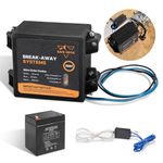 FIERYRED Trailer Brakes Breakaway Kit-LED Indicator, Switch, 12V 5AH Battery for Trailer Caravan,Valved Regulated Sealed Lead Acid Battery JP12-7 12V 7AH