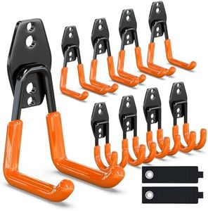 3-H Garden Hose Holder Wall Mount 4 Pack Solid Steel 2.8 Inch,4 Pack 2.5 Inch Compact Hose Hanger Heavy Duty Water Hose Holders for Outside,Orange