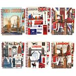 6 London Souvenirs Notebook Notepad Pen Union Jack British Gift Famous London Landmark