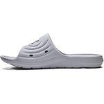 Under Armour Men's UA M Locker IV SL Slide Sandal, Mod Gray Mod Gray White, 10 UK