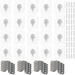 YSKmanhuo Picture Hangers without Nails, Nail Free Wall Hangers,20 Counts Adhesive Wall Hooks for Hanging Photos Frames with Waterproof and Oilproof 13 lbs (Picture Hangers without Nails)
