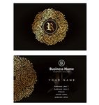 Designer Black Personalised Business Cards Custom Professional Traditional Visiting Card- Front and Back-110 LBS -Thick paper