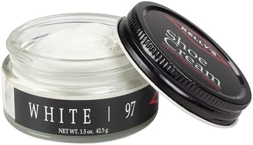 Kelly's Shoe Polish 1.5 oz - Professional Grade Shoe Cream - Condition, Recolor, Polish Leather - Multiple Colors Available, White, 1.5 Ounces