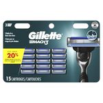 Gillette Mach3 Men's Razor Blade Refills, 15 Refills