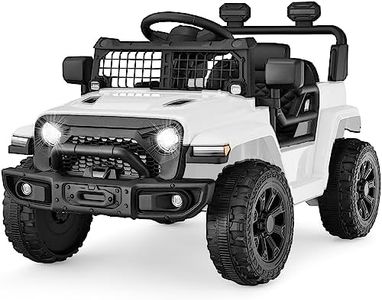 Best Choice Products 6V Kids Ride On Toy, Mini Truck, Electric Play Car w/Parent Remote Control, 4-Wheel Suspension, LED Lights, 2 Speeds, Functional Horn, 3.1MPH Max Speed - White