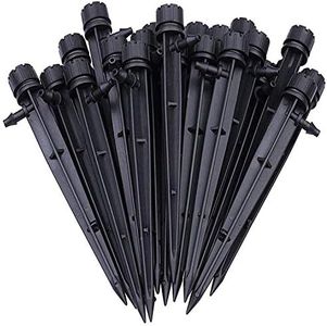 Set of 50 Drip Emitters Perfect for 4mm / 7mm Tube, Adjustable 360 Degree Water Flow Drip Irrigation System for Watering System.