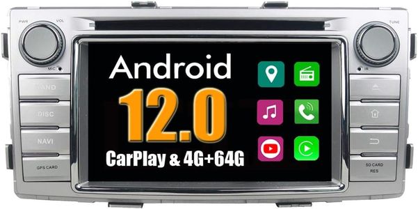 Roverone Quod Core Android Système 6,2 Pouces lecteur DVD de voiture pour Toyota Hilux 2012 2013 2014 2015 avec autoradio Navigation GPS Radio stéréo Bluetooth SD USB Miroir Link écran tactile